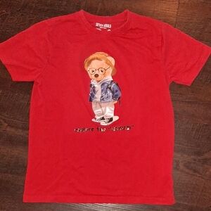 Red "Cool" Bear T-Shirt by Seven Souls